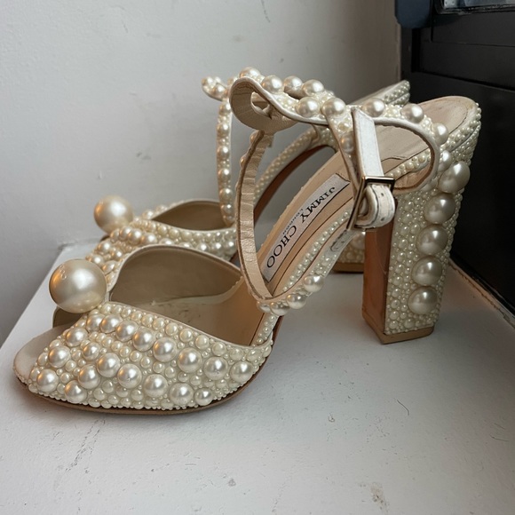 Jimmy Choo Sacaria 100 Embellished Sandals - Picture 2 of 14